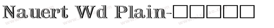 Nauert Wd Plain字体转换